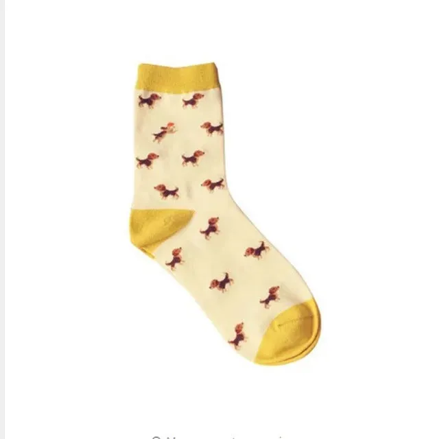 2017 Caramella Banana Cotton Women/men Kawaii Fruit Crew Socks Cute Harajuku Street Tide Casual Funny  Japanese Korean Novelty