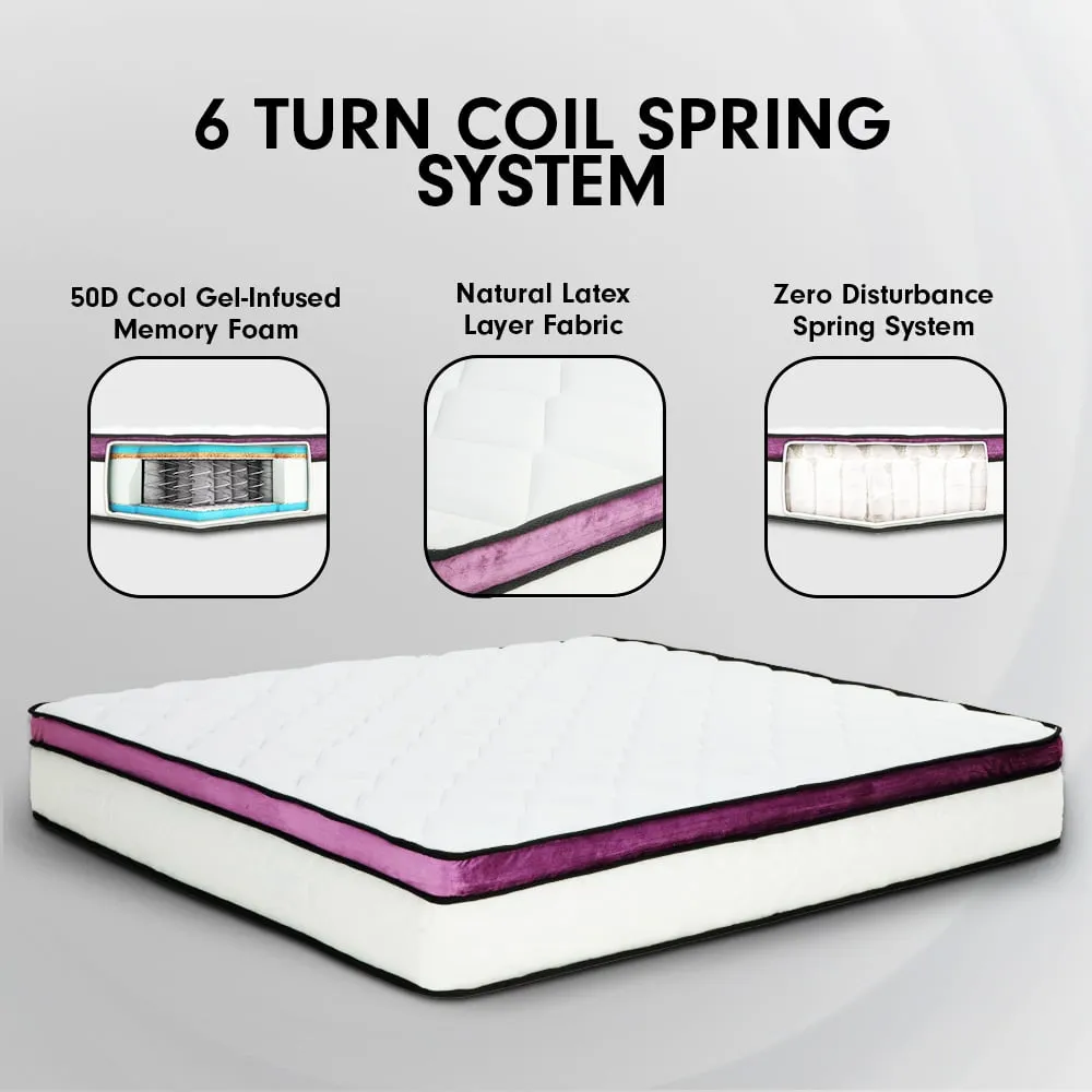 30cm Gel Memory Foam King Mattress 5 Zoned Pocket Spring Laura Hill