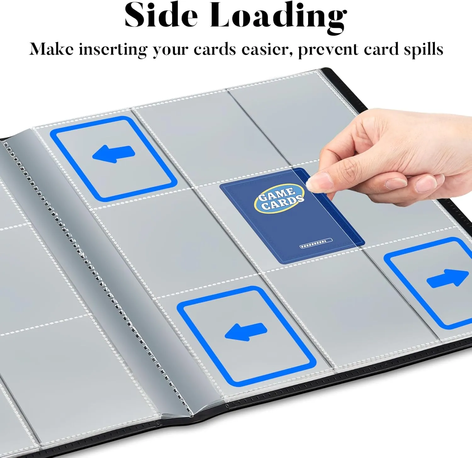 396 Pocket Premium Collector Card Album, Green - 9 Pocket Side Loading Standard Card Folder for MTG, TCG, Game & Sport Cards