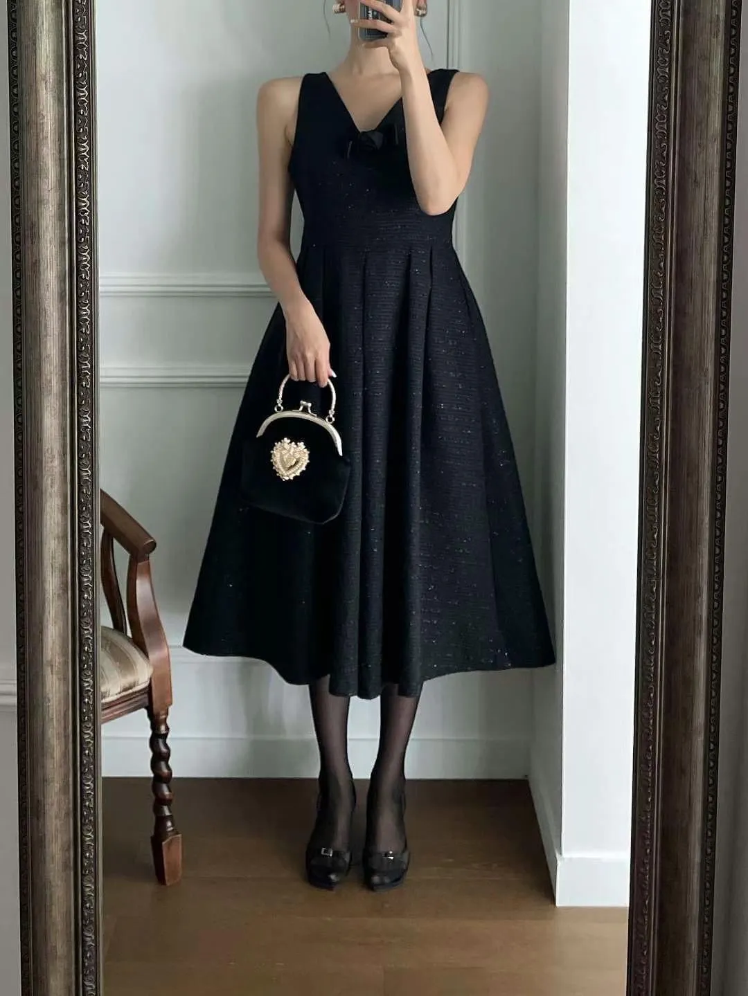 A24131 Elegant Tweed Dress