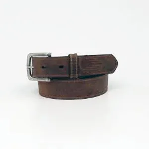 Ariat Brown Kids Belt with Embroidered Distressed USA Flag
