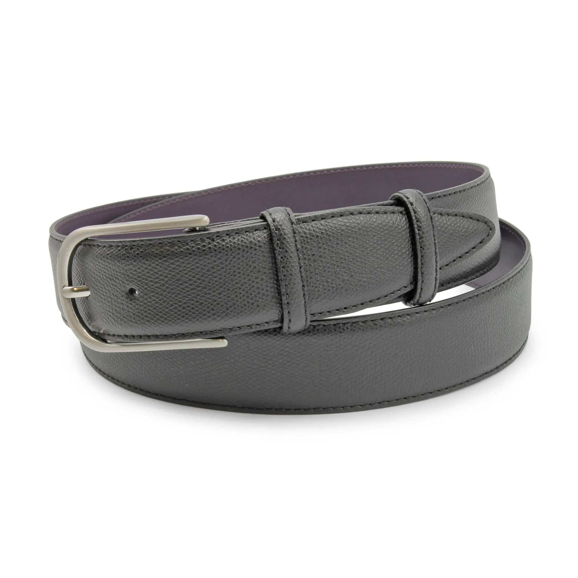 Black Dauphin Satin Prong Belt