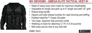 BLACKHAWK Omega Elite Tactical Vest Number 1 - Black