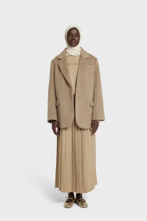 Brushed Coat Blazer | Almond