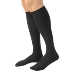 BSN Jobst Knee High Mens CasualWear Compression Socks Large Full Calf, Black, Closed Toe, Latex-free - 1 Pair