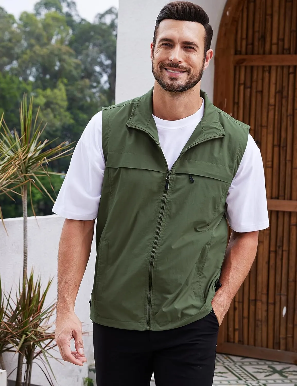 Gihuo Men's Lightweight Quick Dry Outdoor Multi Pockets Fishing Vest