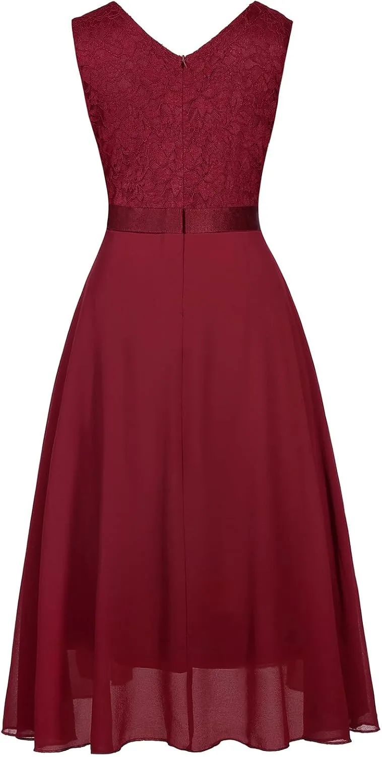 Girls Dress Sweet & Cute Puff Sleeve Square Neck Ruffle Dot Ruffle Swing Dress 5-14