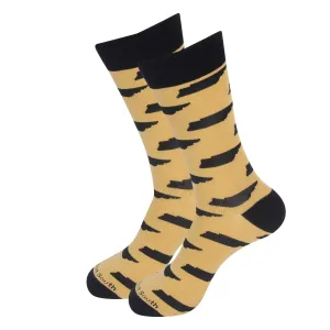 Gold/Black Tennessee Shape Socks