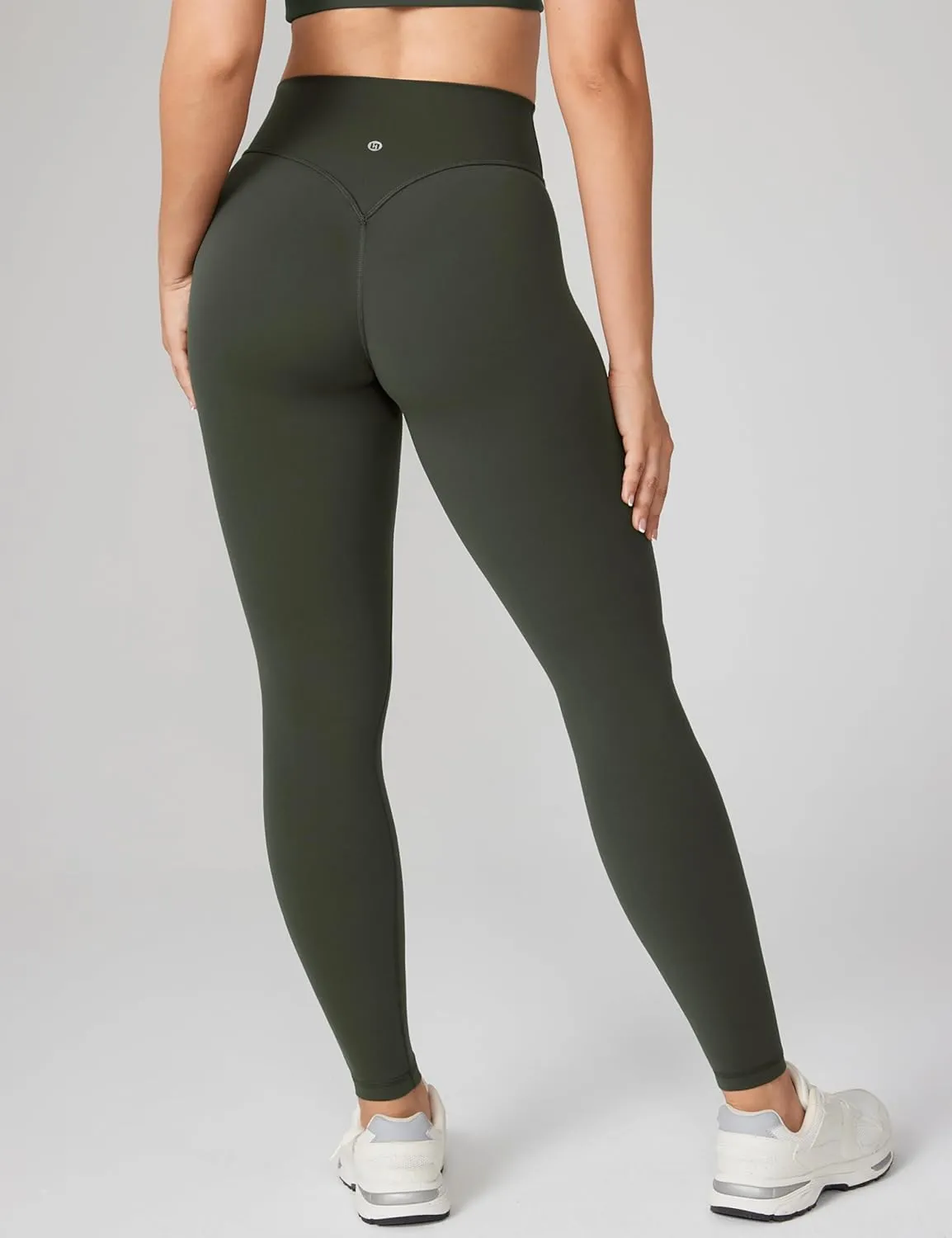 Hugcurve No Front Seam Full Length High Waisted Workout Leggings for Women Buttery Yoga Pants Athletic Tights - 28''