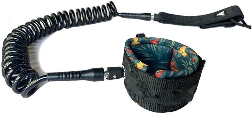 Inflatable Paddle Boards 7MM 9FT SUP Paddle SUP Coiled Leash Surfboard Leash Super Strong Webbing Paddle Board Surf Leg Rope Vacation Must Haves (Color : 7mm 9ft A)