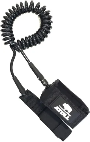 ISUP Leash for Inflatable Stand Up Paddle Board | 10 ft Coiled Leash TPU Leg Rope | Coiled Wrist Strap -Safe for Stand Up Board or Surf Board