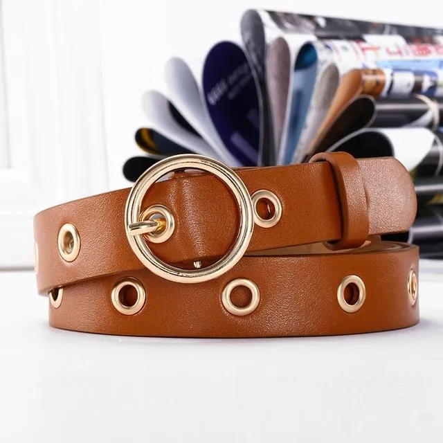 Joanna Round Buckle Retro Belt