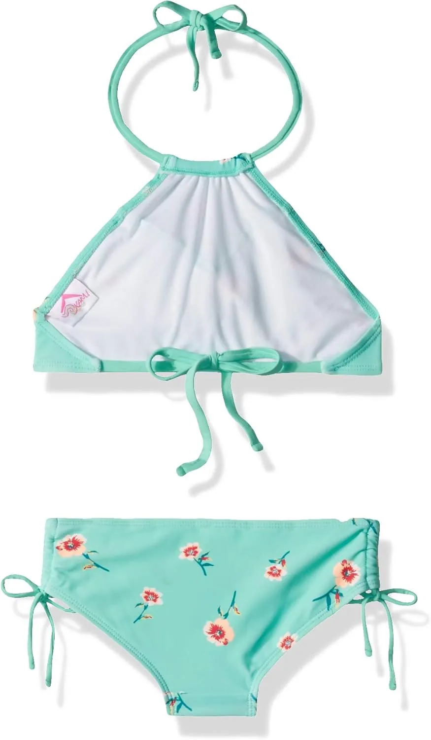 Kanu Surf Girls' Morgan Ruffle Halter Bikini 2-Piece Swimsuit, Pink, 2t