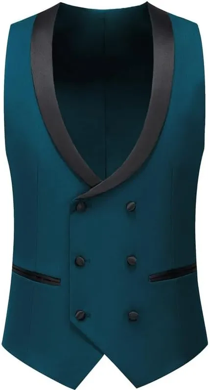 MAGE MALE Men's 3 Piece Suit One Button Slim Fit Formal Wedding Prom Tuxedo Suits Party Dinner Blazer Vest Pants Set