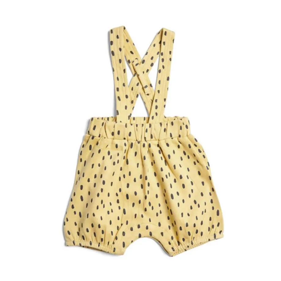 Mamas and Papas Shortie Spot Dungarees , Bodysuit & Tights - 3 Piece Set
