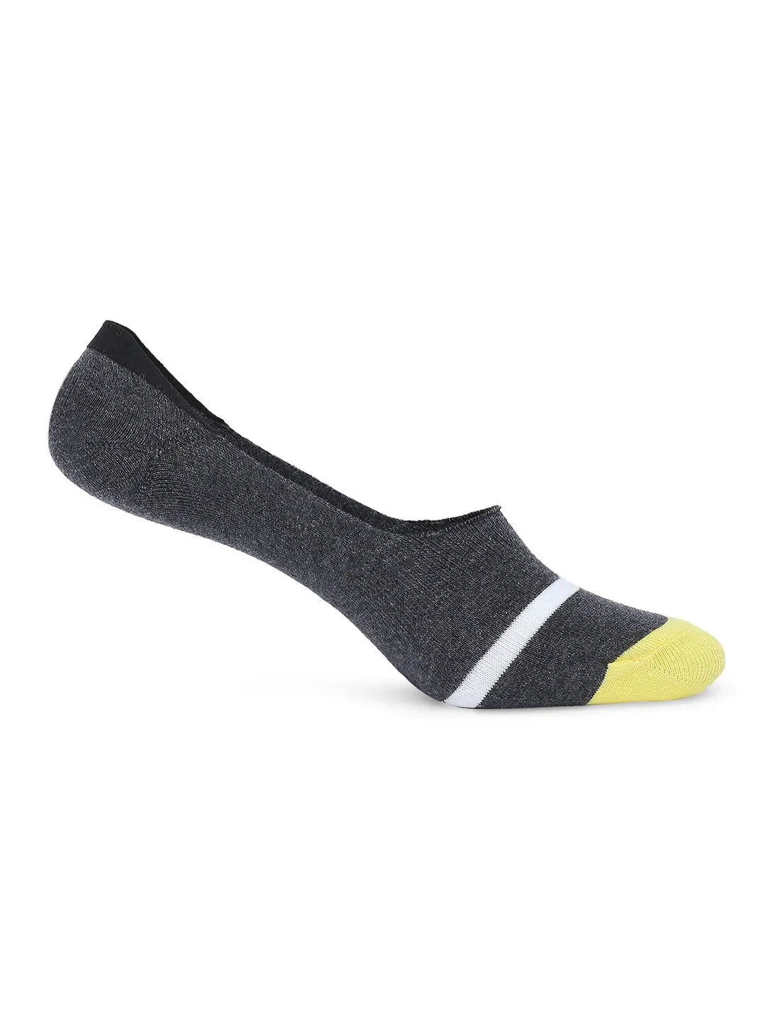Men Red & Anthra Melange Cotton Blend No Show Socks - Pack Of 2 - Underjeans By Spykar