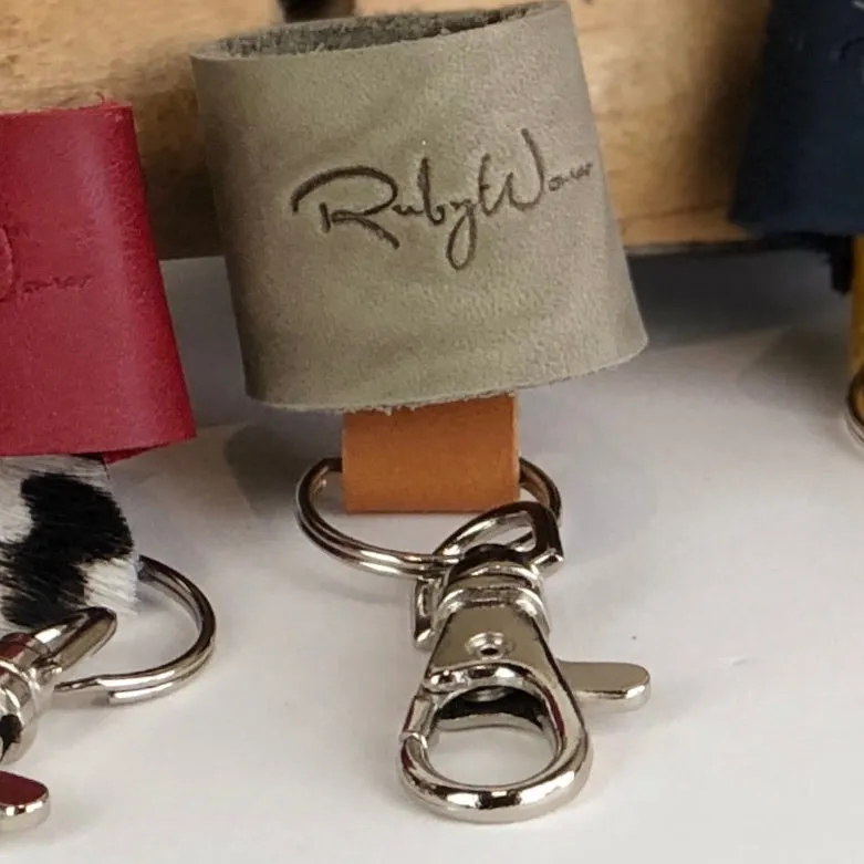 Never Lost Leather Keyring