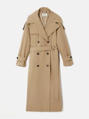 Oversized cotton trench coat