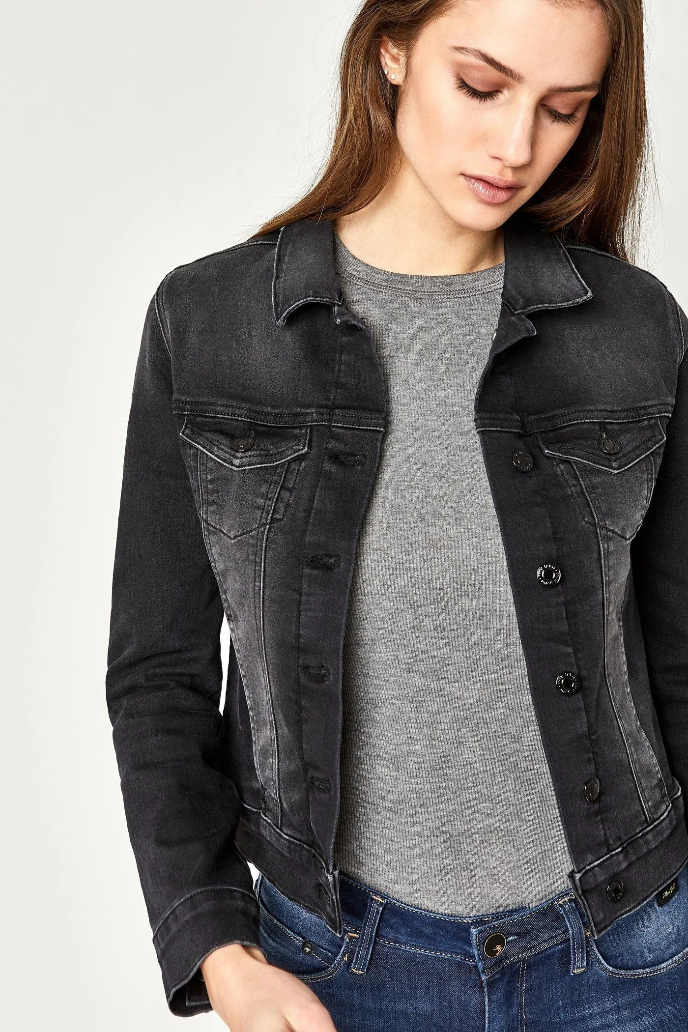 SAMANTHA JACKET IN DARK SMOKE SUPERSOFT