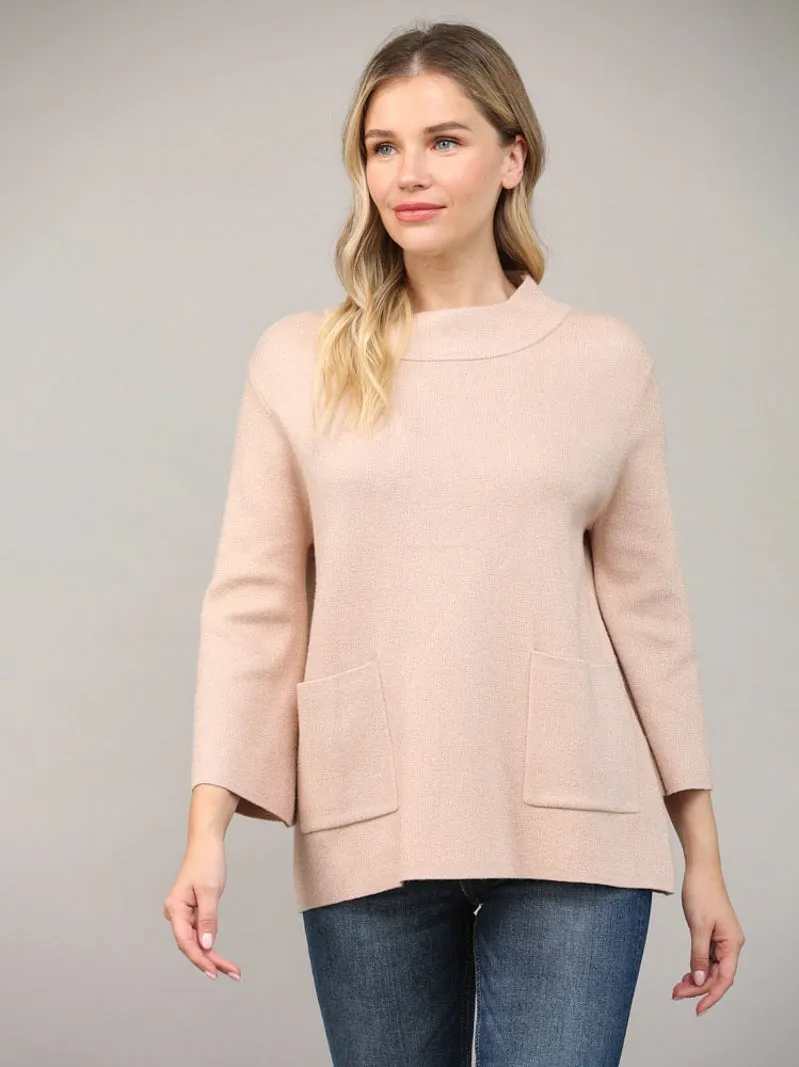 Serene Chic Mock Neck Sweater