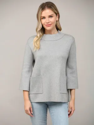Serene Chic Mock Neck Sweater