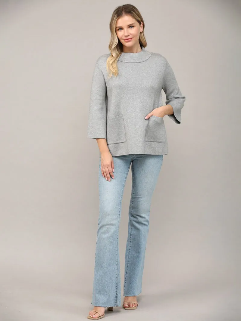 Serene Chic Mock Neck Sweater