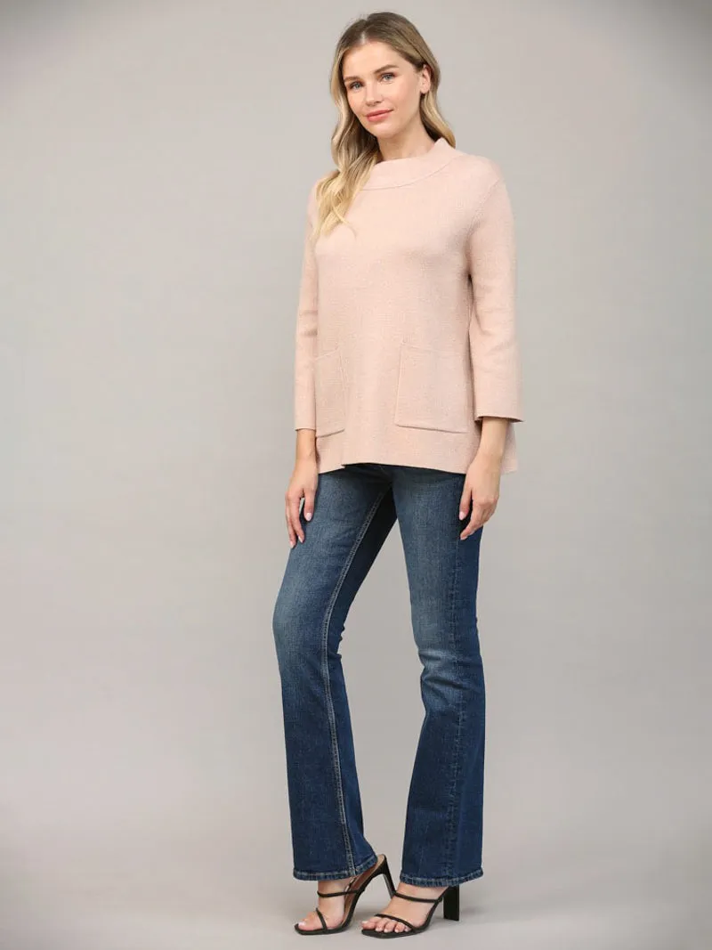 Serene Chic Mock Neck Sweater