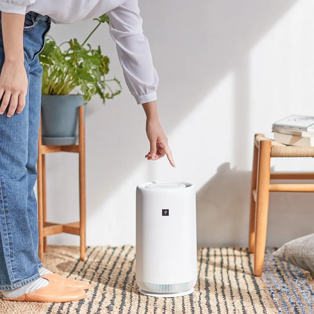 Sharp FUNC01W 10m² Plasmacluster Technology Cylindrical Air Purifier