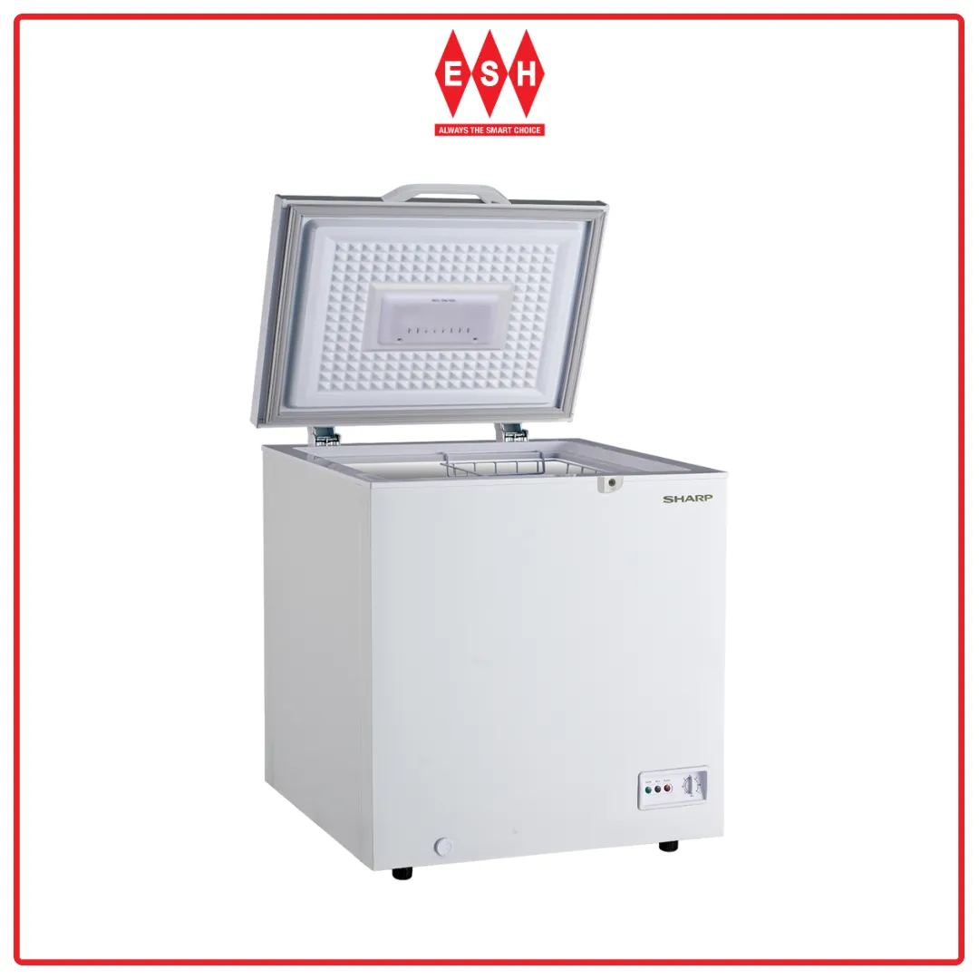 Sharp SJC168 (White) 160L Dual Switch Setting with LED Lighting Chest Freezer