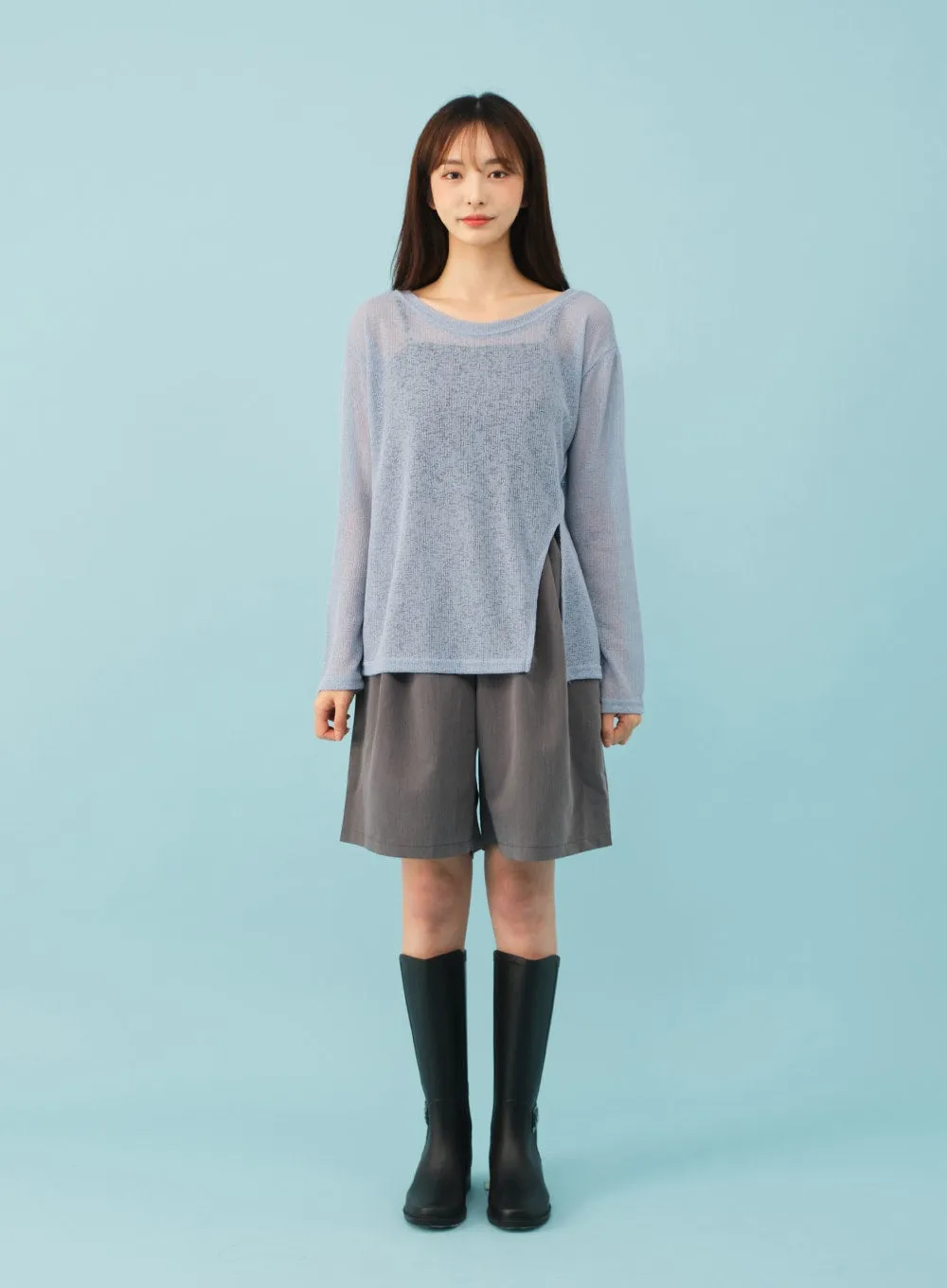Sheer Cool Asymmetrical Top CJ21