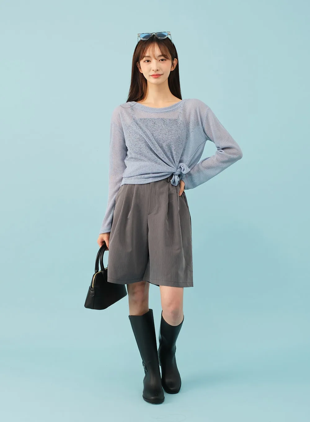 Sheer Cool Asymmetrical Top CJ21