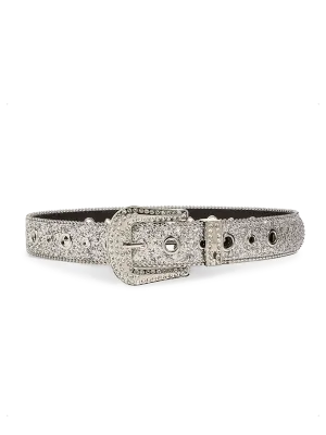 Silver Rhinestone Belt