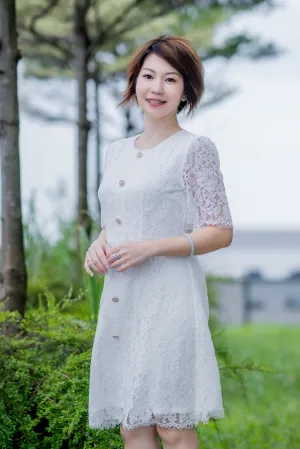Sleeved Lace Dress