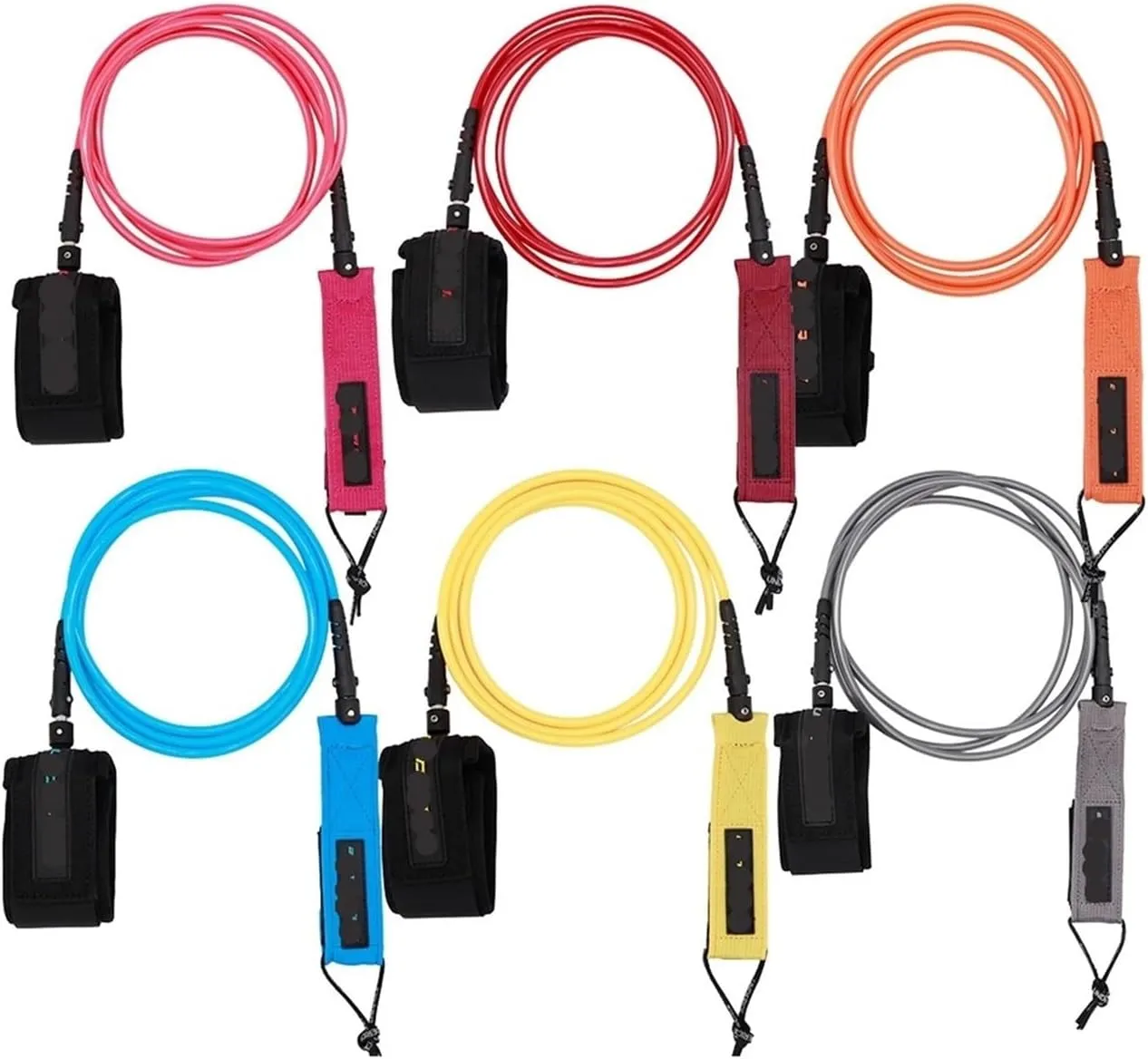 Surf Leash 6/7FT Surfboard Leash Inflatable Paddle Board Leg Rope Surfing Leash All Surfboard Rope Surf Accessories Surfboard Leash Rope (Color : 6-6ft, Size : 1)