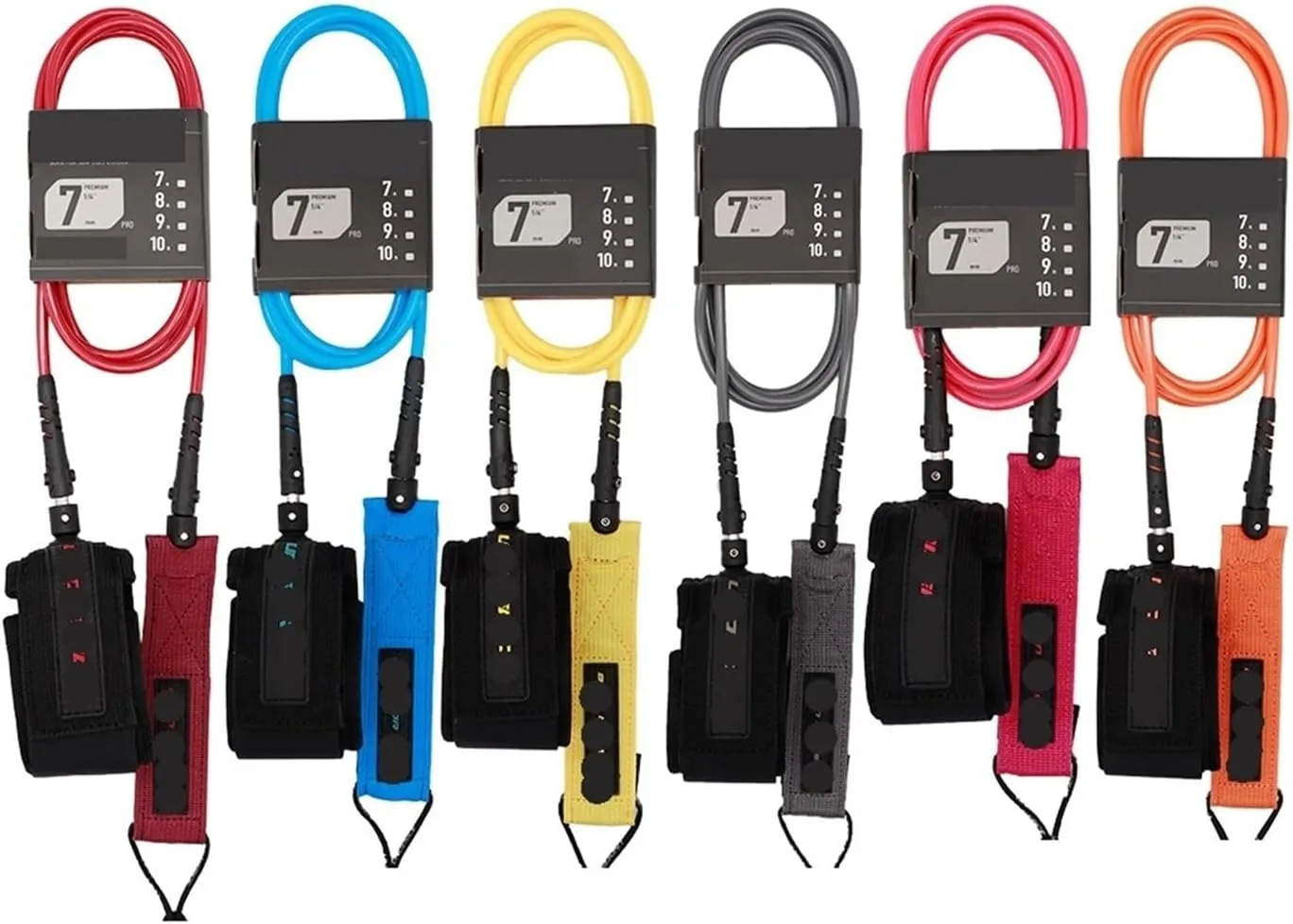 Surf Leash 6/7FT Surfboard Leash Inflatable Paddle Board Leg Rope Surfing Leash All Surfboard Rope Surf Accessories Surfboard Leash Rope (Color : 6-6ft, Size : 1)