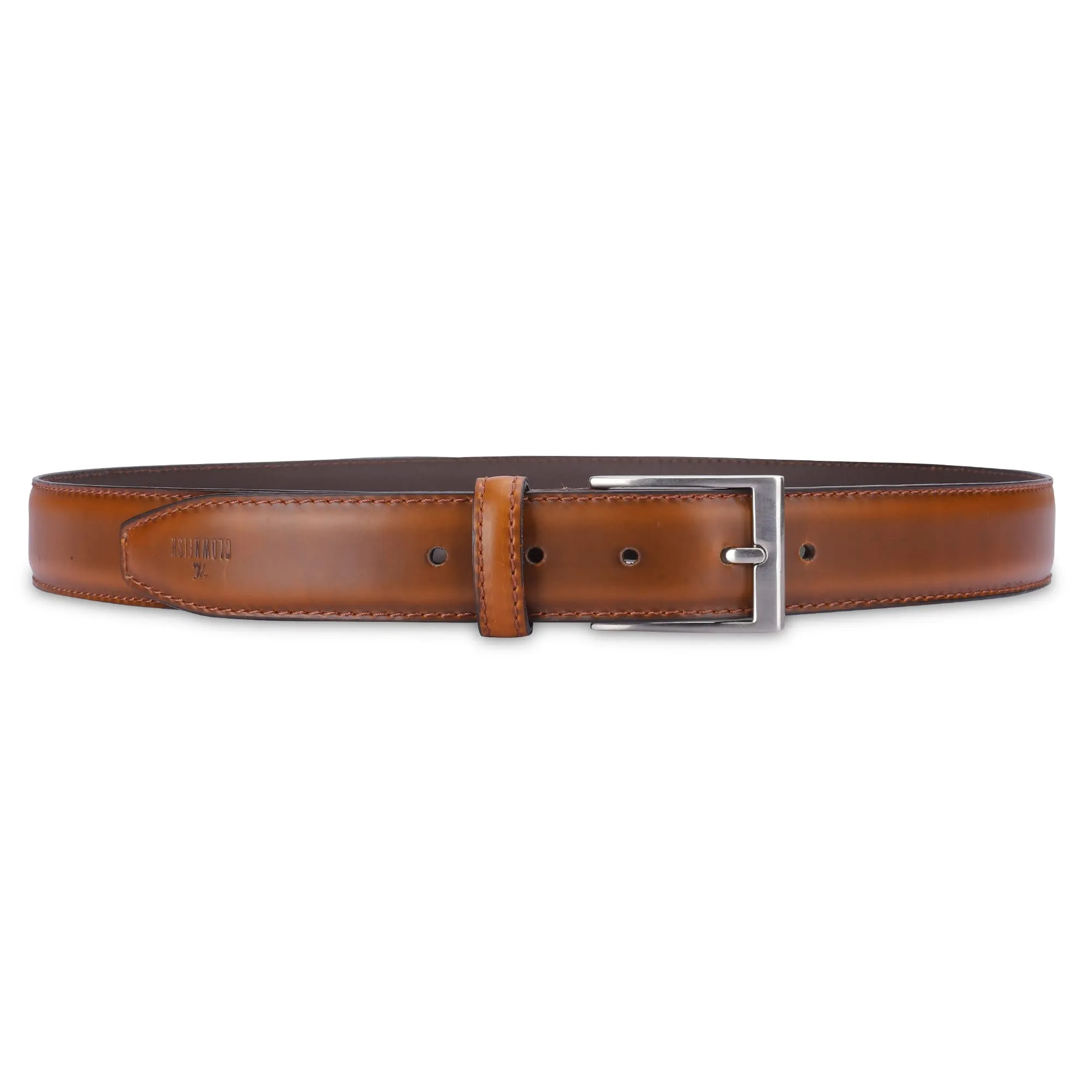 THE CLOWNFISH Men's Genuine Leather Belt - Tan (Size-36 inches)