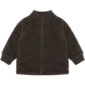 Toddler Wool Jacket - Dark Brown Melange
