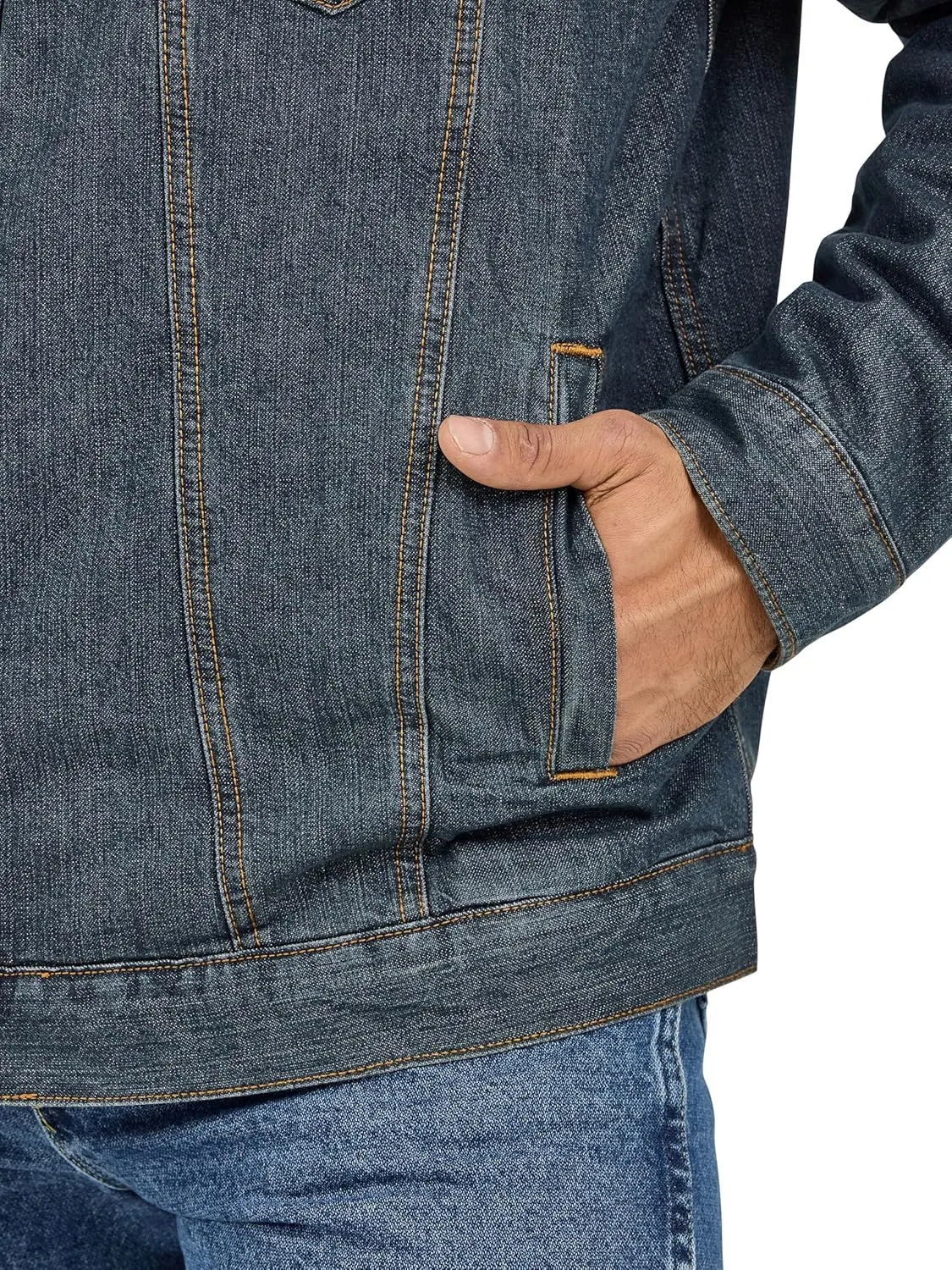 Wrangler Men's Cowboy Cut Western Lined Denim Jacket