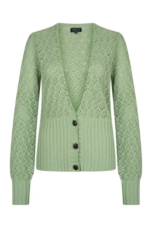 Zilch cardigan deep V neck pistache